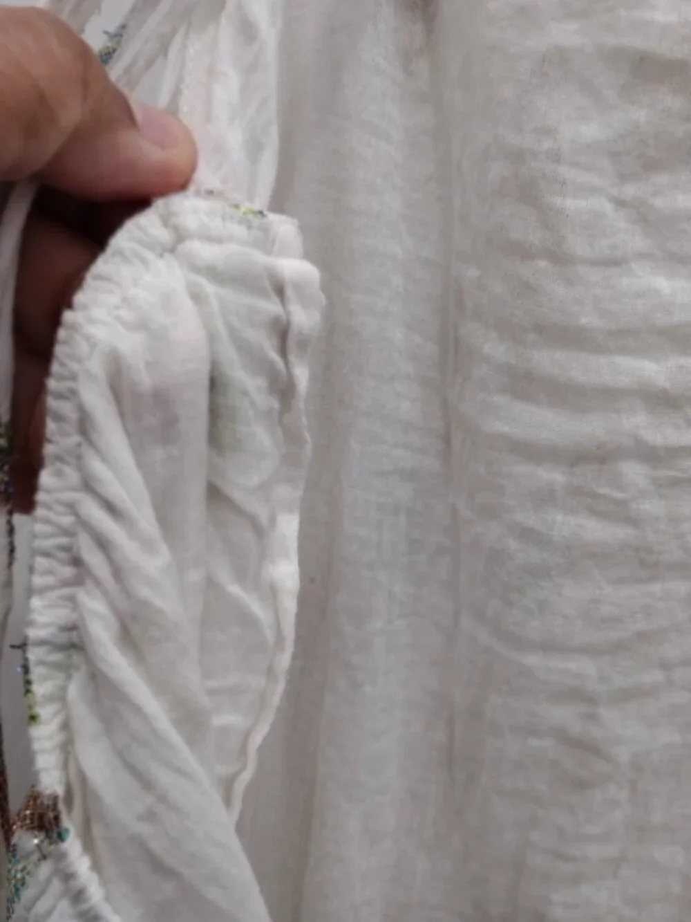 PQ Swim Chantel Dress Metallic Leaf Halter Open Back Crinkle Chiffon M/L - Picture 11 of 14